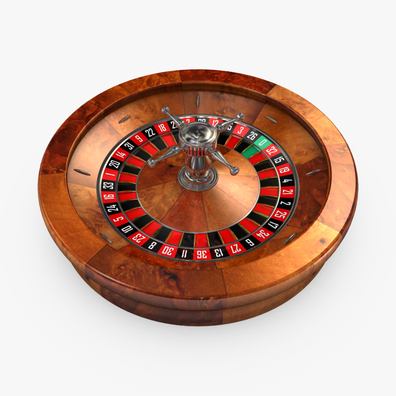 3D Model of High Detail European Roulette Wheel - Animated - 3D Render 0
