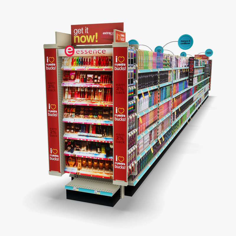 3D Model of Drug store aisle featuring Shampoo & Beauty products - 3D Render 5