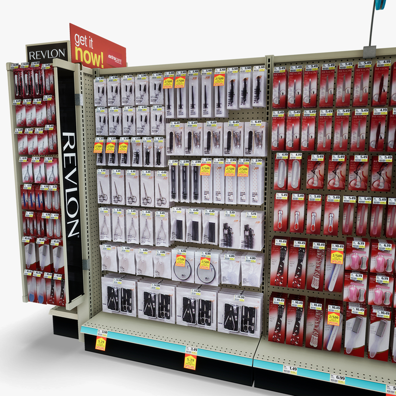 3D Model of Drug store aisle featuring Shampoo & Beauty products - 3D Render 7