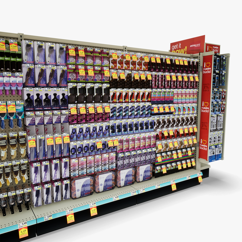 3D Model of Drug store aisle featuring Shampoo & Beauty products - 3D Render 9