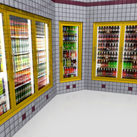 3D Model Download - Grocery - Beverage Coolers