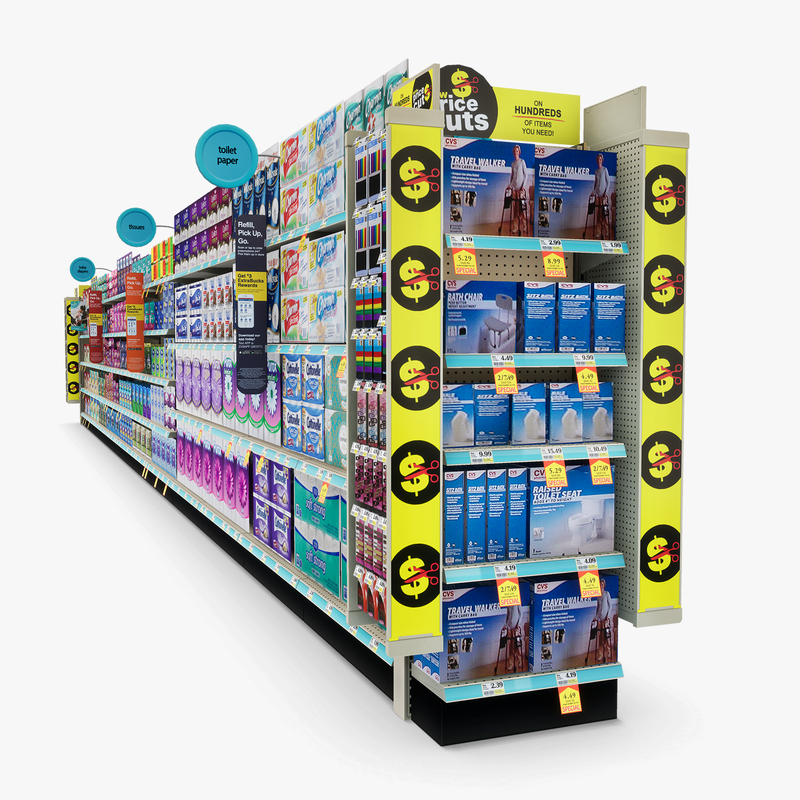 3D Model of Drug store aisle featuring Toilet Paper & Dental Hygiene products - 3D Render 6