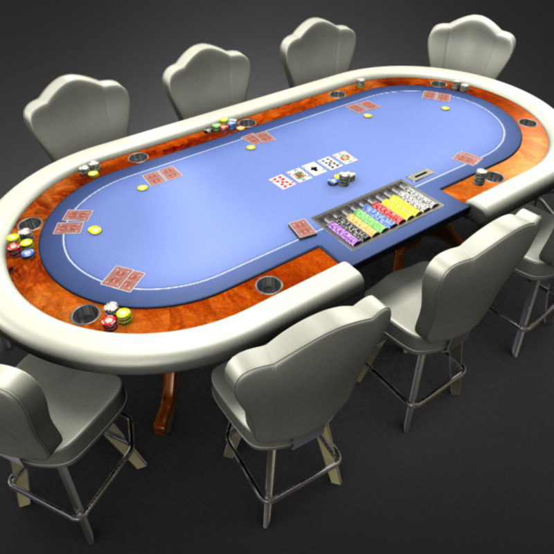 3D Model of 3D Model of a Realistic Casino Poker Table - 3D Render 5