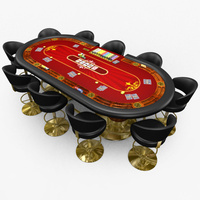 Preview image for 3D product Casino Poker Table - Red