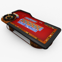 Preview image for 3D product Casino Roulette Table - Red