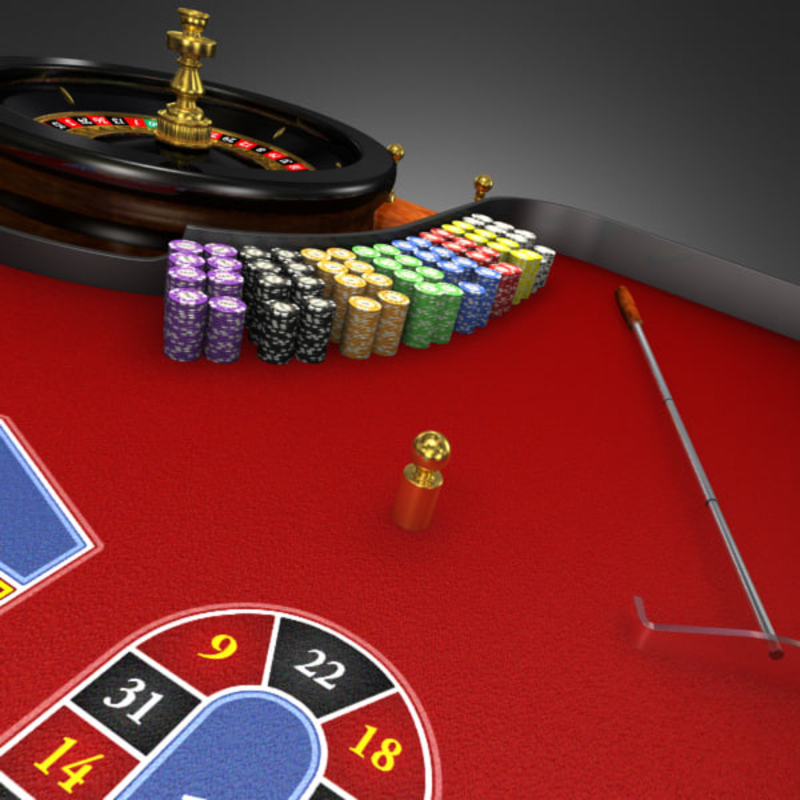3D Model of 3D Model of a Realistic Casino Poker Table - 3D Render 9