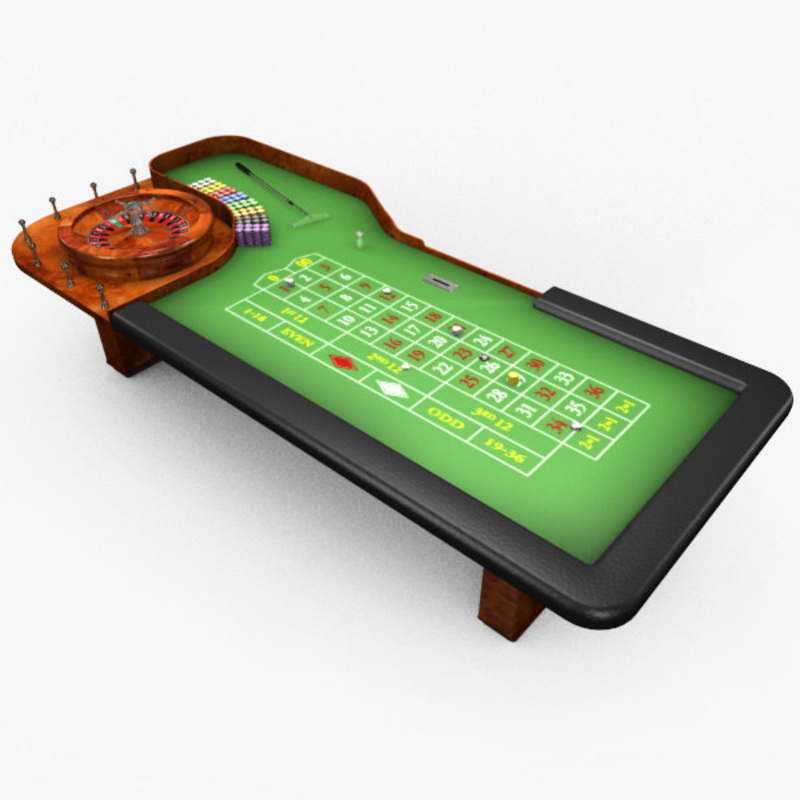 3D Model of 3D Model of a Realistic Casino Poker Table - 3D Render 0