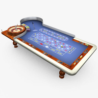 Preview image for 3D product Casino Roulette Table - Blue
