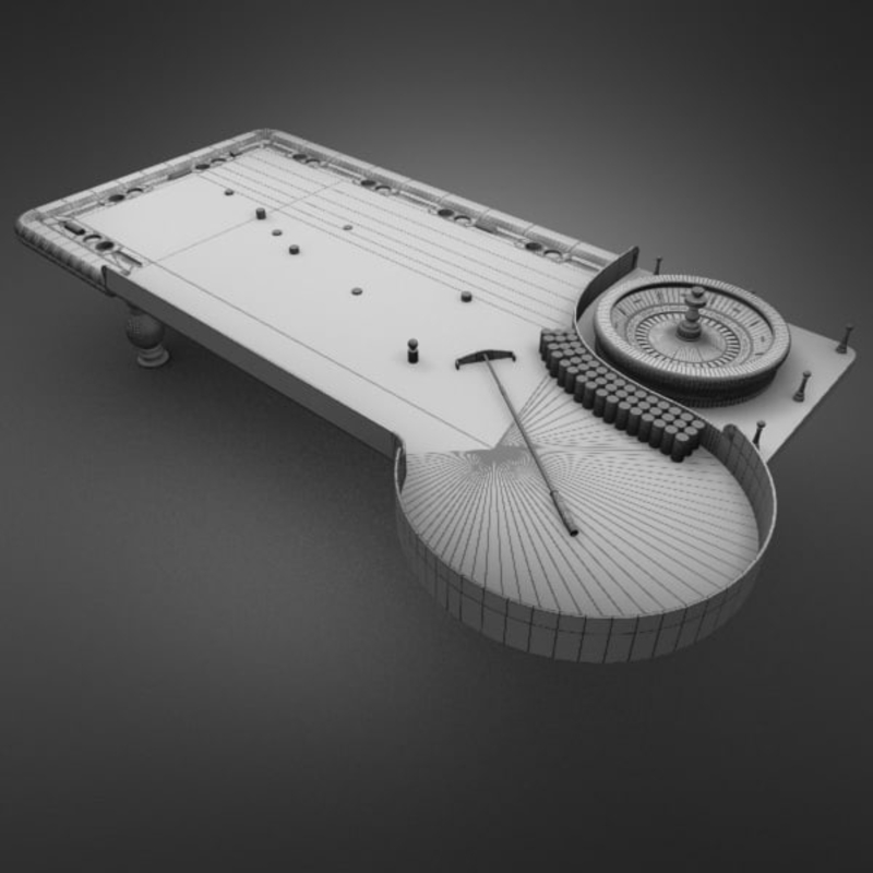 3D Model of 3D Model of a Realistic Casino Poker Table - 3D Render 11