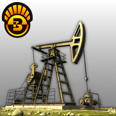 3D Model of Animated Oil Pump - 3D Render 6