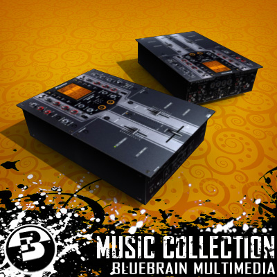 3D Model of Game-ready low polygon collection of DJ Gear models - 3D Render 3