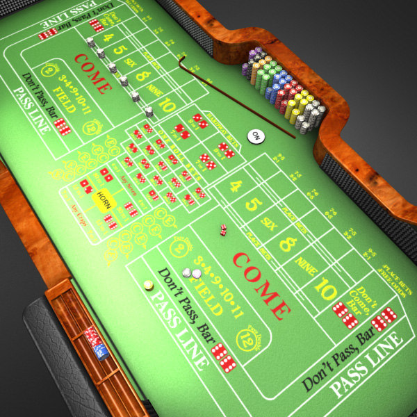3D Model of Realistic Casino Craps Table - 3D Render 4