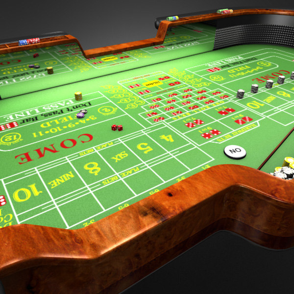 3D Model of Realistic Casino Craps Table - 3D Render 6