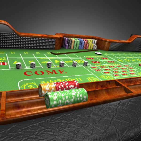 3D Model of Realistic Casino Craps Table - 3D Render 8