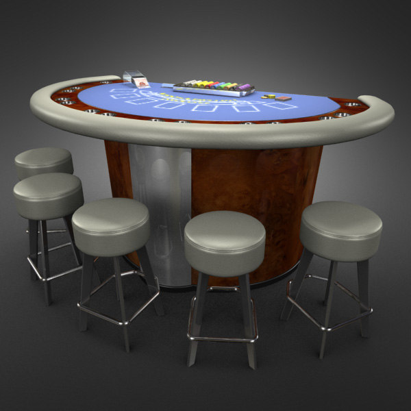 3D Model of Casino Collection - Blackjack Table. - 3D Render 2