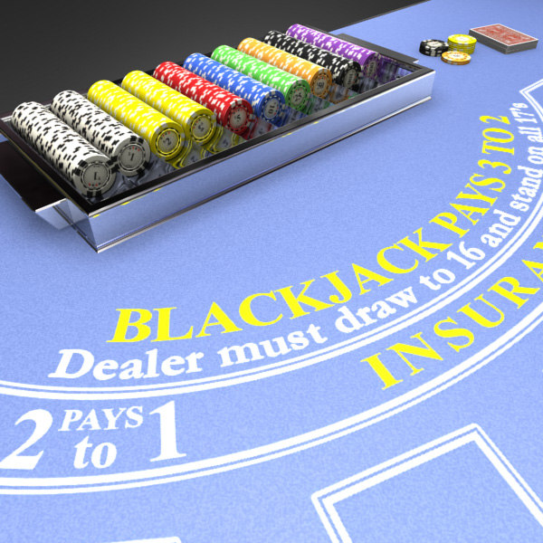 3D Model of Casino Collection - Blackjack Table. - 3D Render 6
