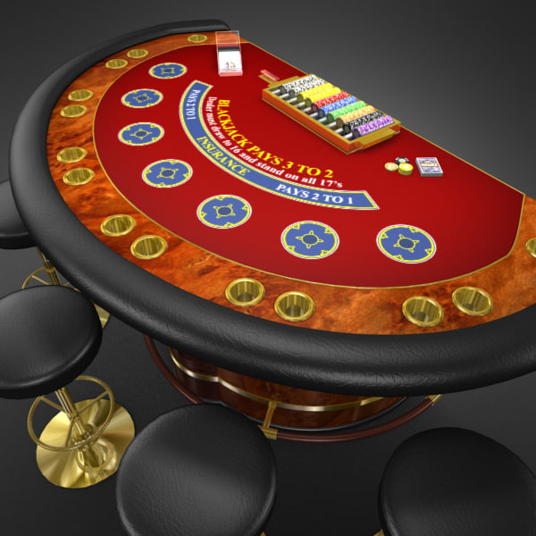 3D Model of Casino Collection - Blackjack Table. - 3D Render 3