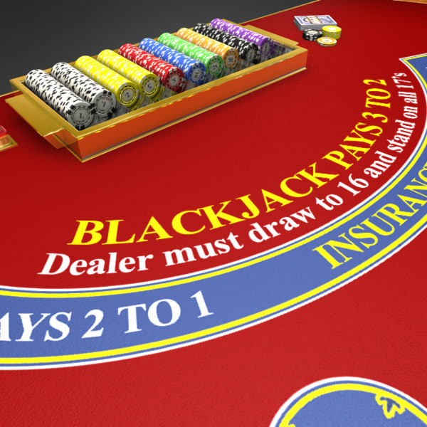 3D Model of Casino Collection - Blackjack Table. - 3D Render 6