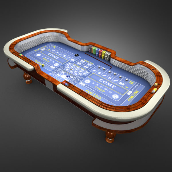 3D Model of Casino Craps Table - 3D Render 1