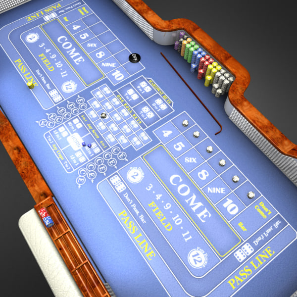 3D Model of Casino Craps Table - 3D Render 4