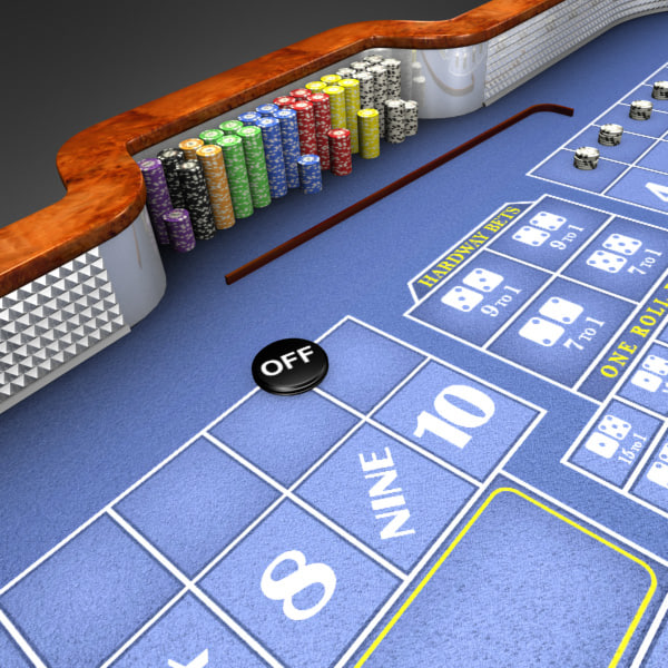 3D Model of Casino Craps Table - 3D Render 5