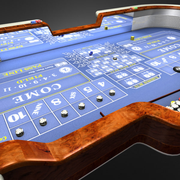 3D Model of Casino Craps Table - 3D Render 6