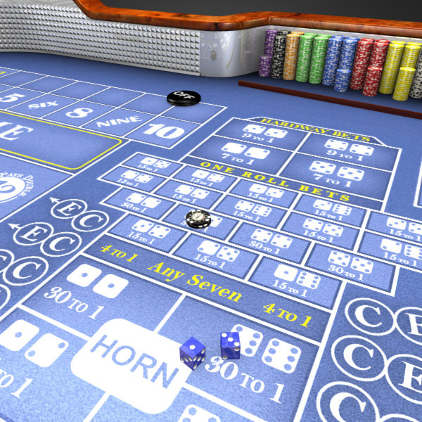 3D Model of Casino Craps Table - 3D Render 8