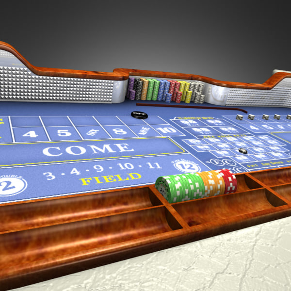 3D Model of Casino Craps Table - 3D Render 9