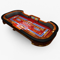 Preview image for 3D product Casino Craps Table - Red