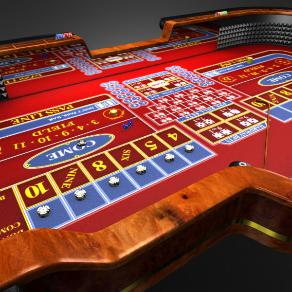3D Model of Casino Craps Table - 3D Render 6