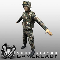 3D Model Download - US Military - Soldier 03