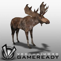 3D Model Download - Low Poly Animals - Moose
