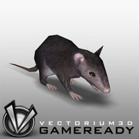 3D Model Download - Low Poly Animals - Rat