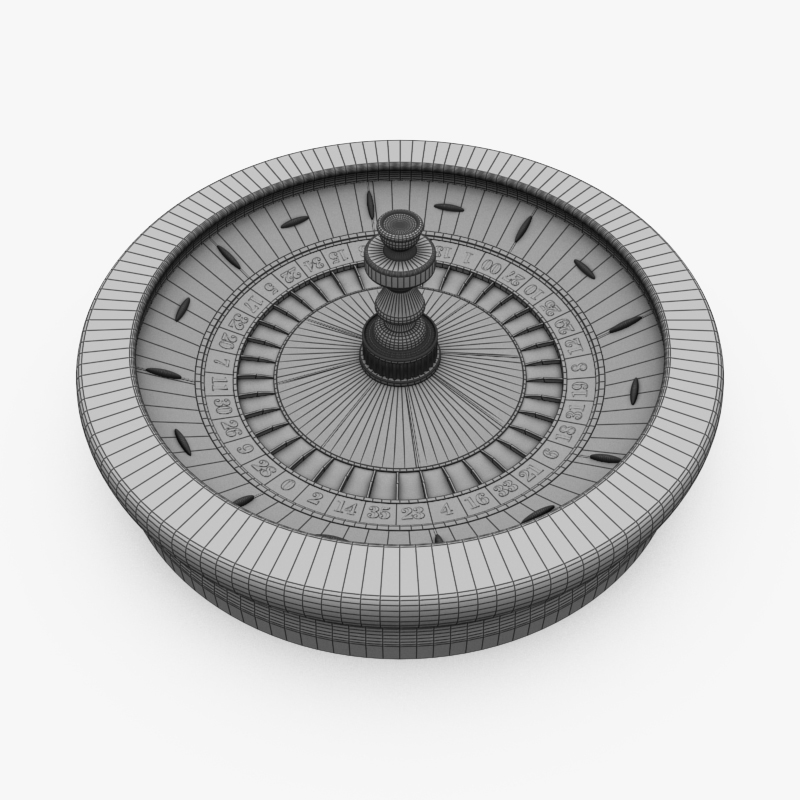 3D Model of High Detail American Roulette Wheel - Animated - 3D Render 2