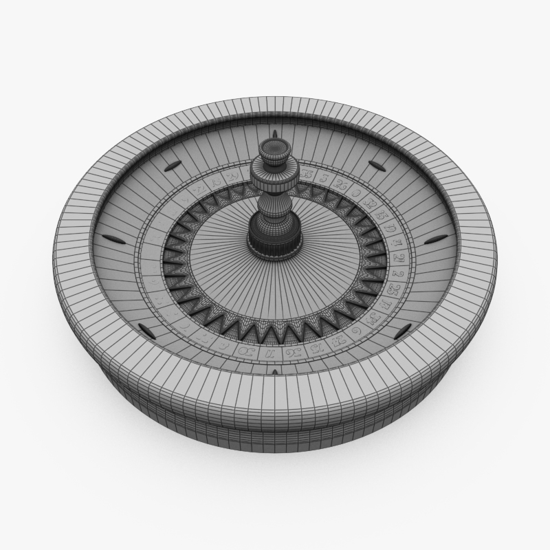 3D Model of High Detail European Roulette Wheel - Animated - 3D Render 2